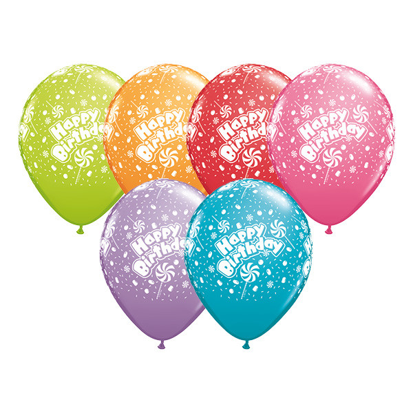 Happy Birthday Candy A Round Helium Latex Balloon